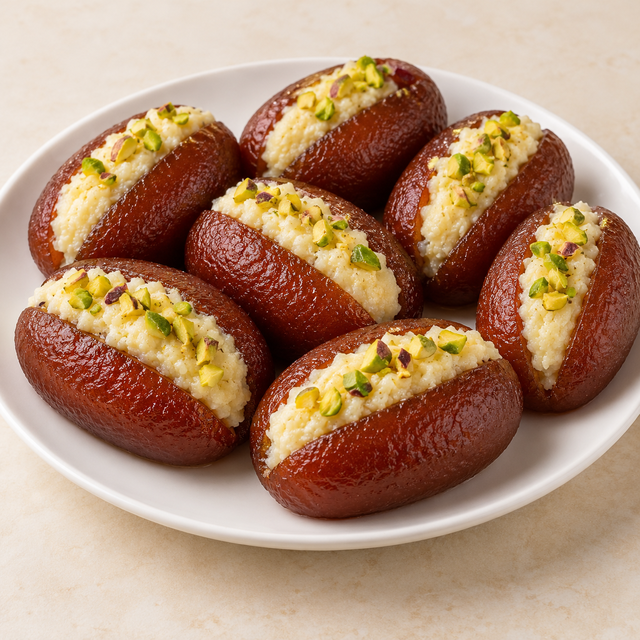 Stuffed Brown Jamun.