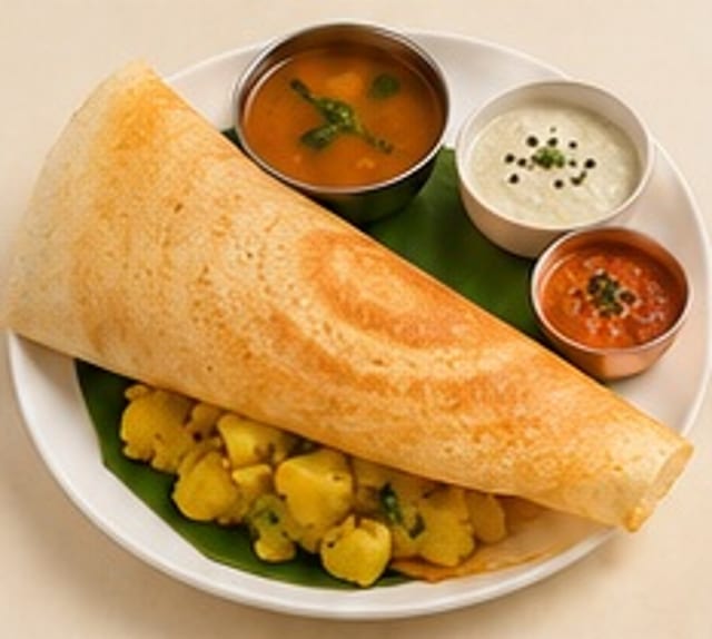 Udupi Style Masala Dosa.