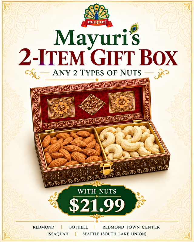 Diwali 2-Compartment Nut Gift Box.