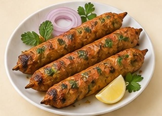Chicken Seekh Kebab.