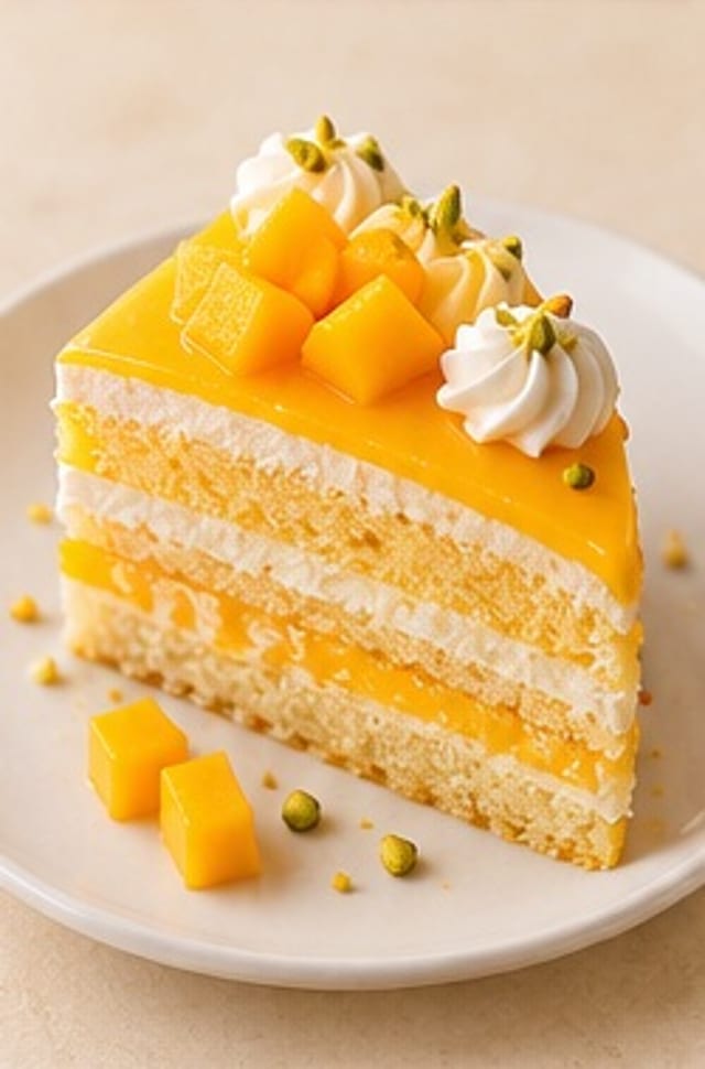 Mango Pastry (Eggless).