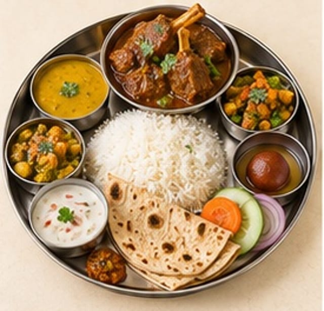 Goat Thali.