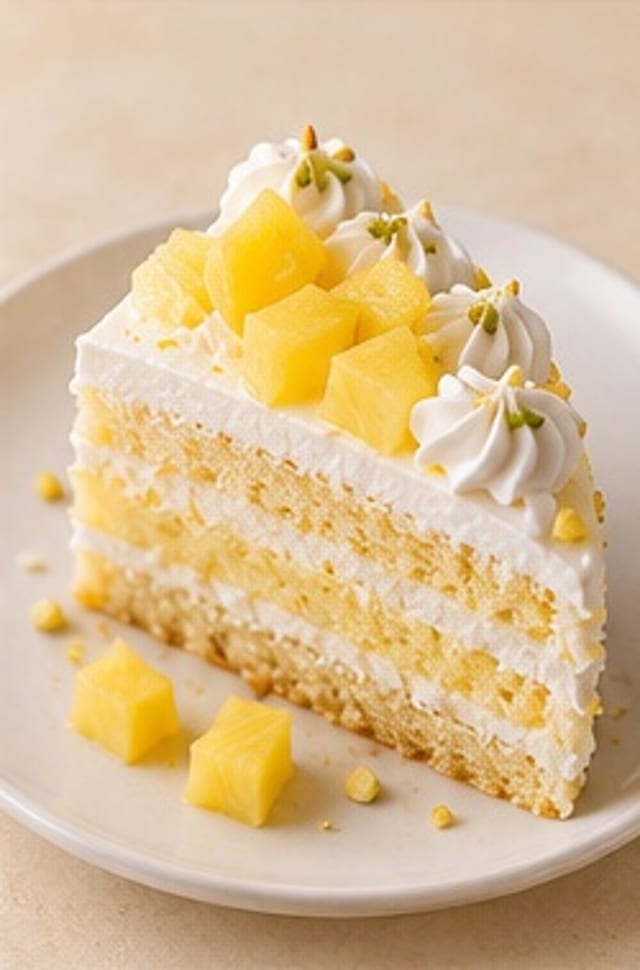 Pineapple Pastry (Eggless).
