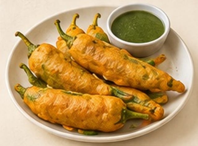 Mild Chilli Bhaji.