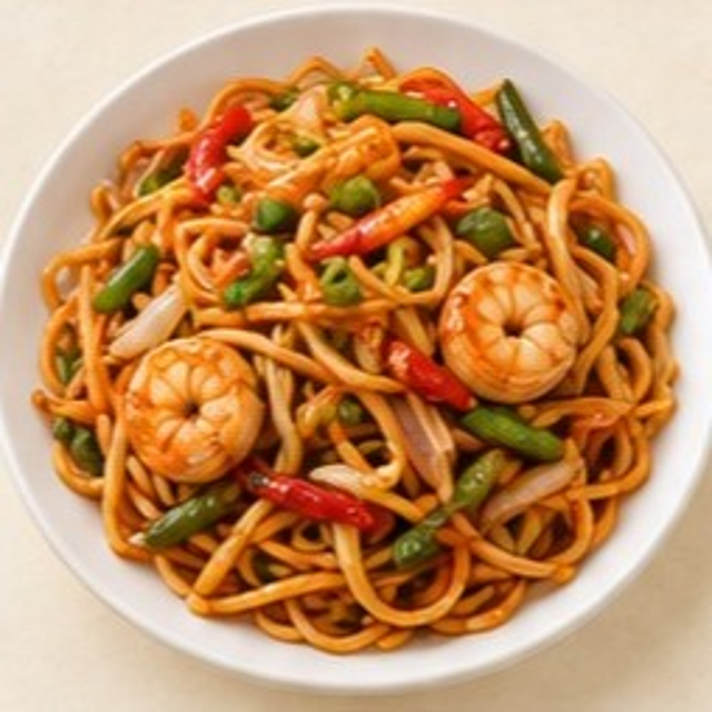 Spicy Garlic Noodles (Shrimp).