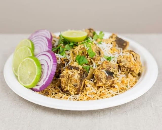 Goat Dum Biryani Family Pack.